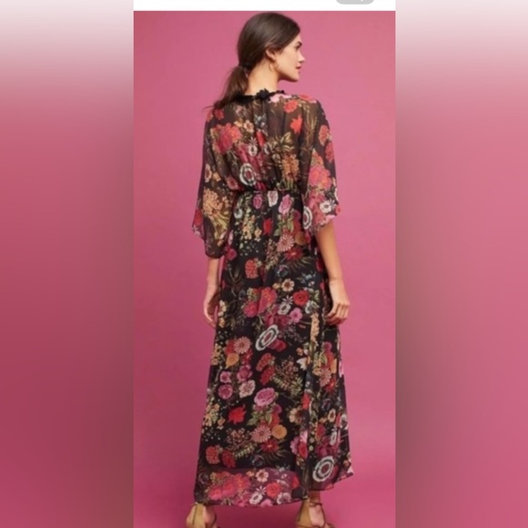 🌻🌺Farm Rio Laina Maxi Sheer Dress with Slip & 🎁👗 - Picture 2 of 16